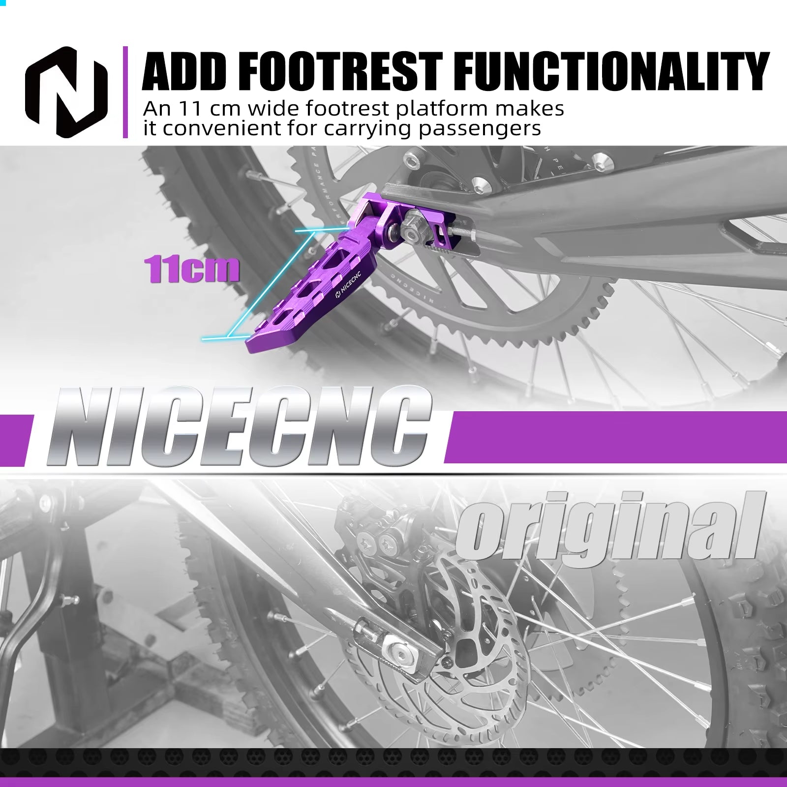 for 2025 2024 2023 Surron Light Bee X Rear Axle Stunt Pegs Chain Tensioner Adjuster Block Kit for Surron Light Bee S L1E