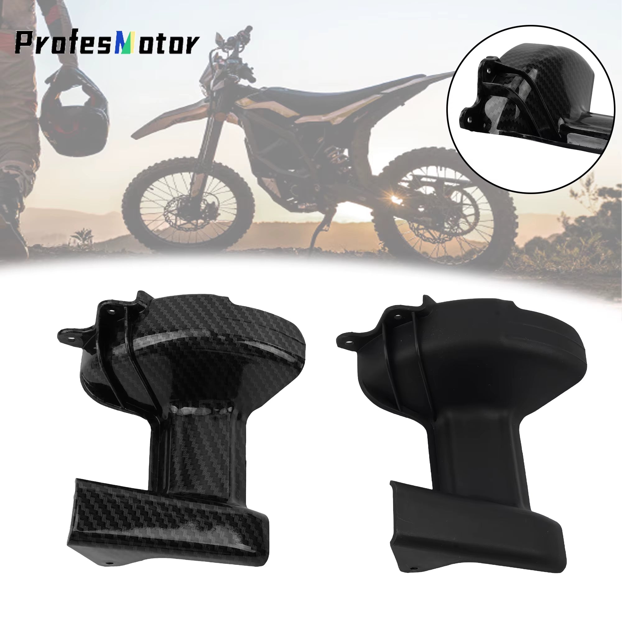 For Surron Accessories Motorcycle Central Shaft Sleeve Assembly Protective Cover Motorbike for Surron Light Bee X Carbon Fiber