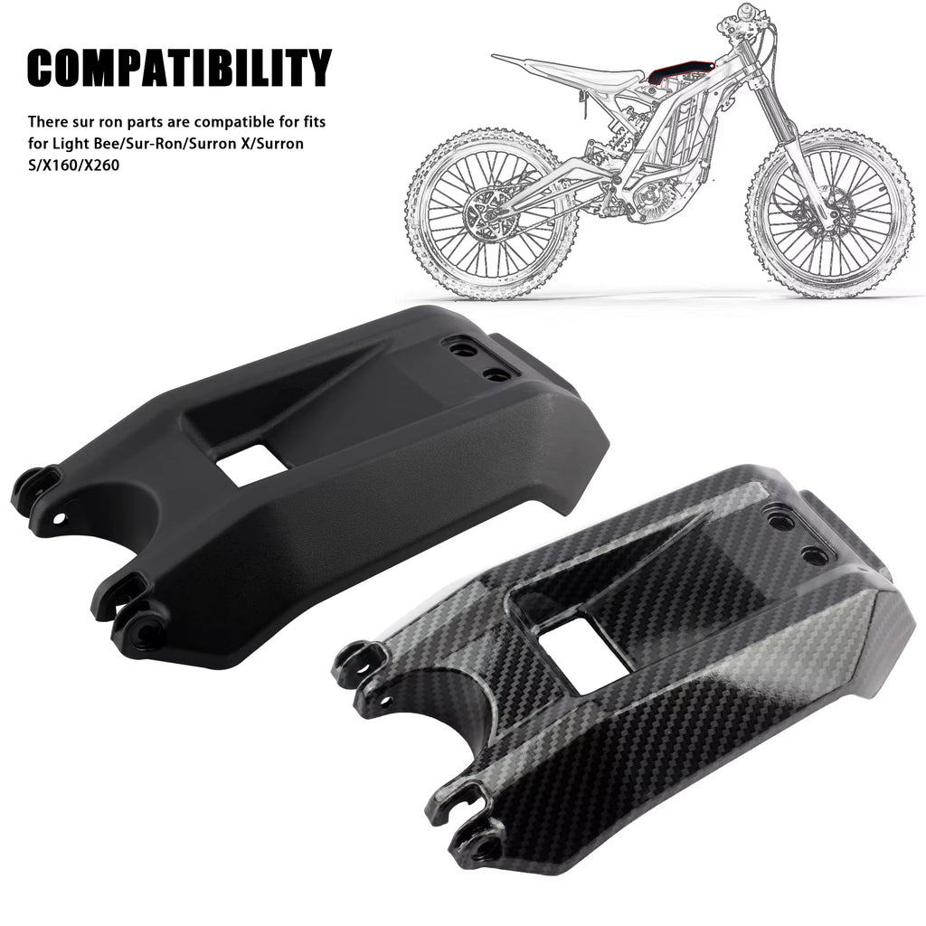 For Surron Parts Electric Bike Carbon Fiber Battery Compartment Cover Light Bee X Segway X260 Motorcycle Accessories Off-Road