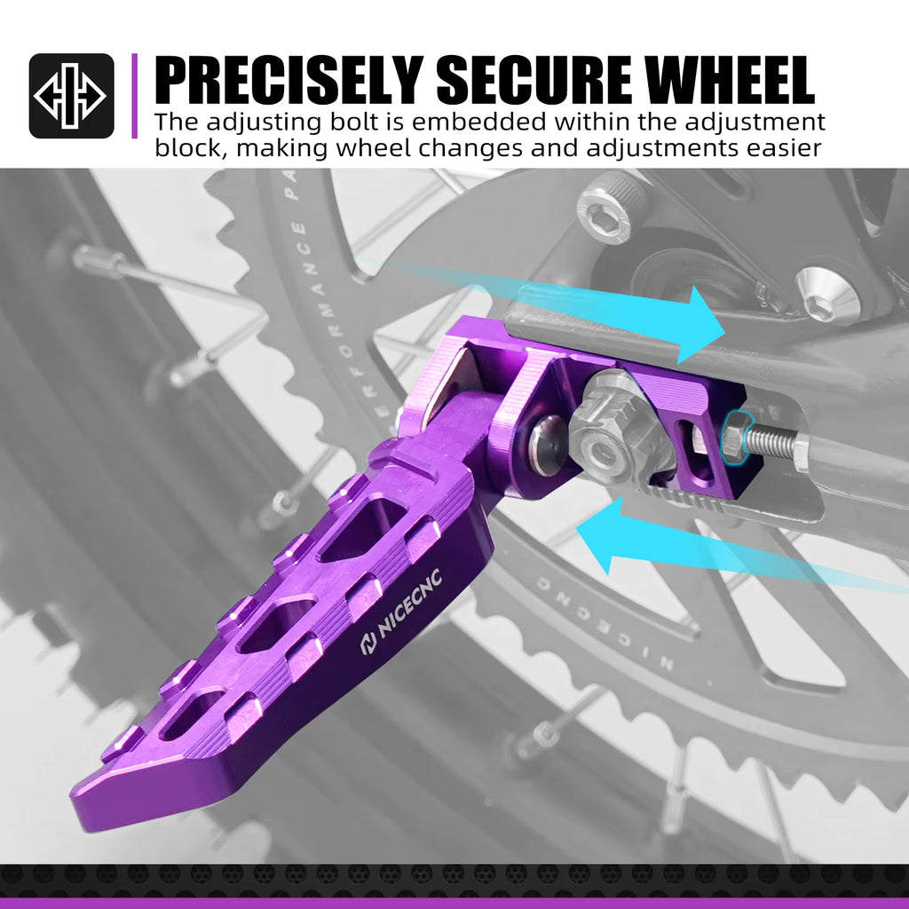 for 2025 2024 2023 Surron Light Bee X Rear Axle Stunt Pegs Chain Tensioner Adjuster Block Kit for Surron Light Bee S L1E